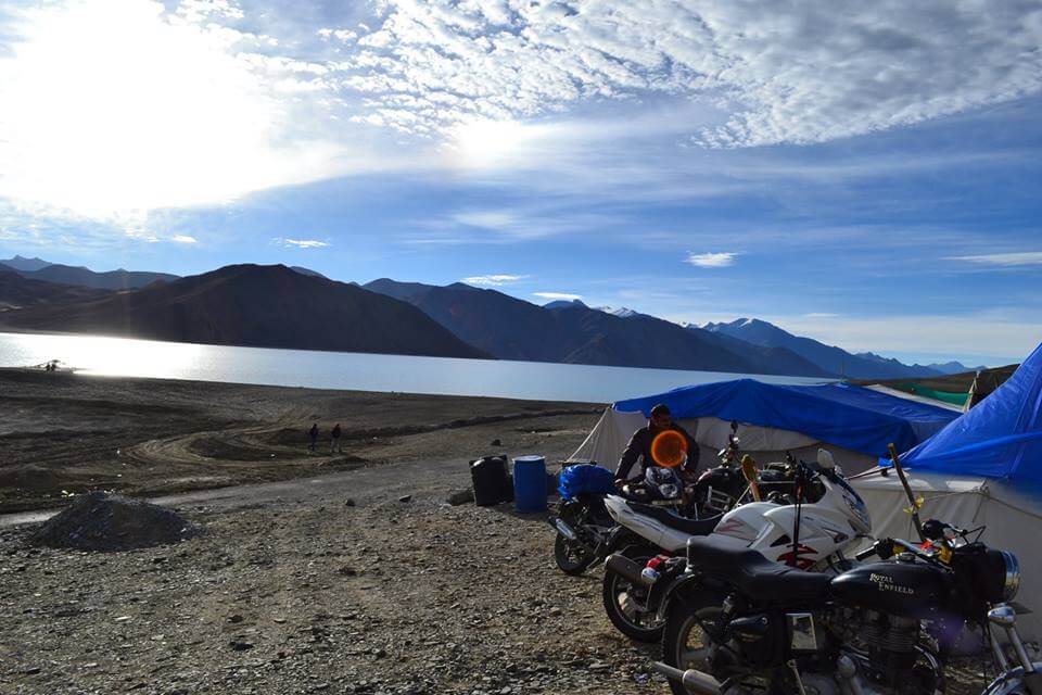 Morning view at Pangong Camp