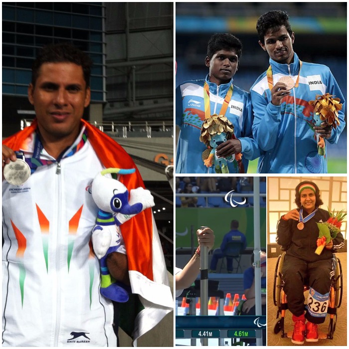 Mariyappan Thangavelu, Deepa Malik, Varun Singh Bhati and Devendra Jhajharia 