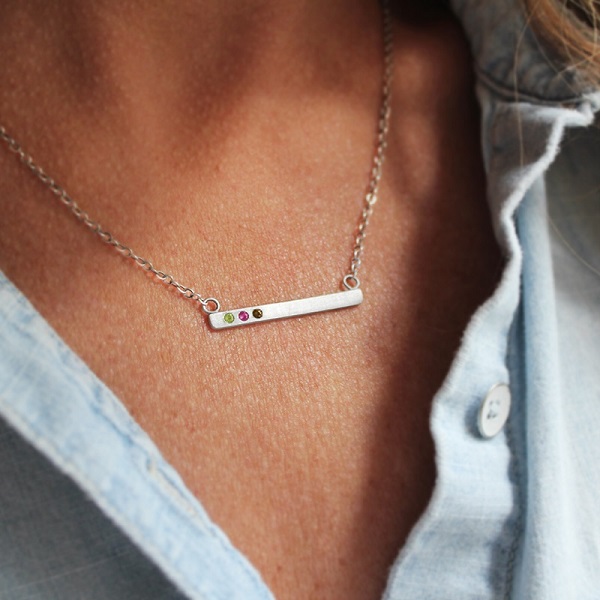 Gold BirthStone Necklace for Mom
