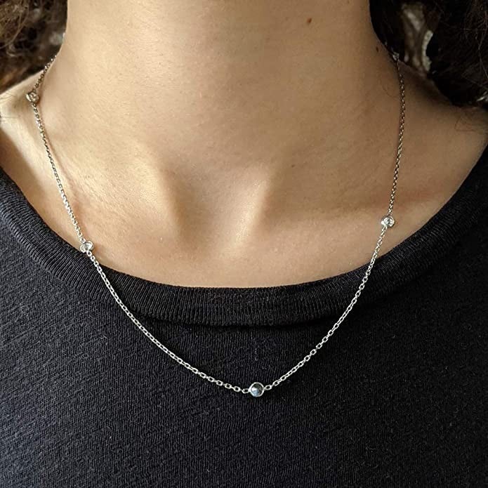 Diamond Necklace with Gold