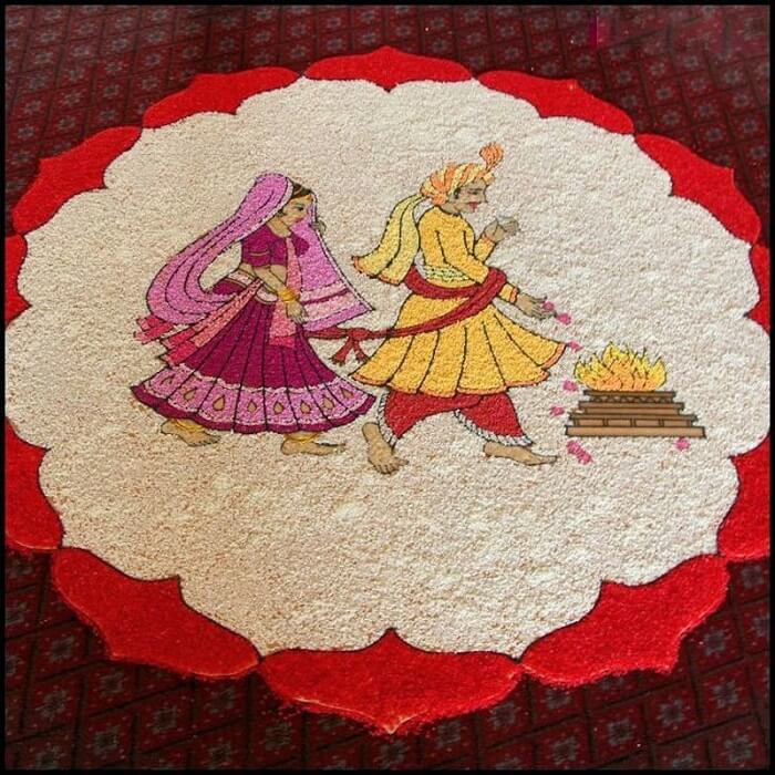 7 Pheras Rangoli