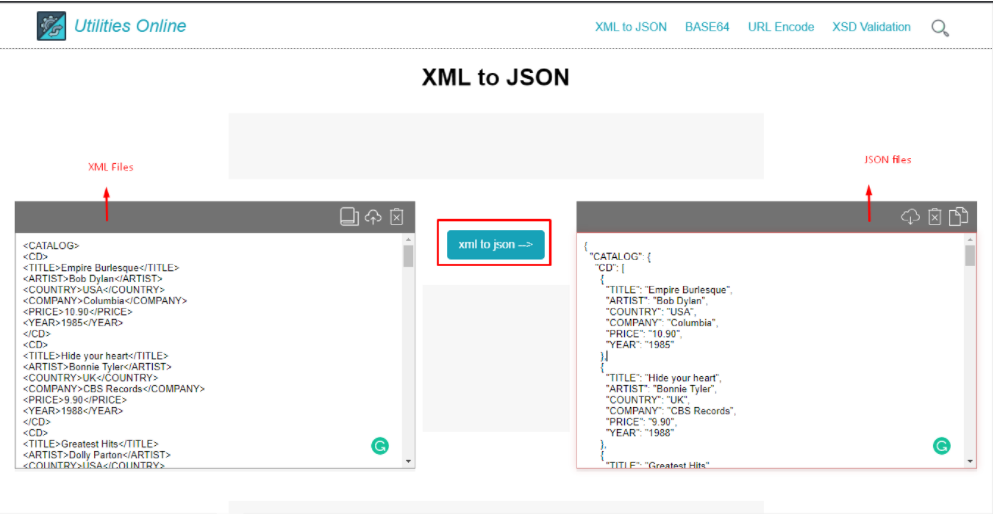 json convertor