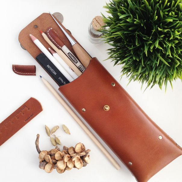 leather pencil pouch