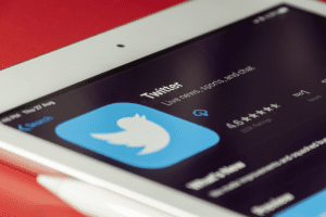 Twitter application on a mobile screen