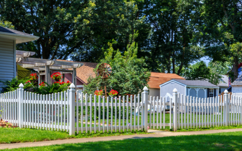 PVC or vinyl fence