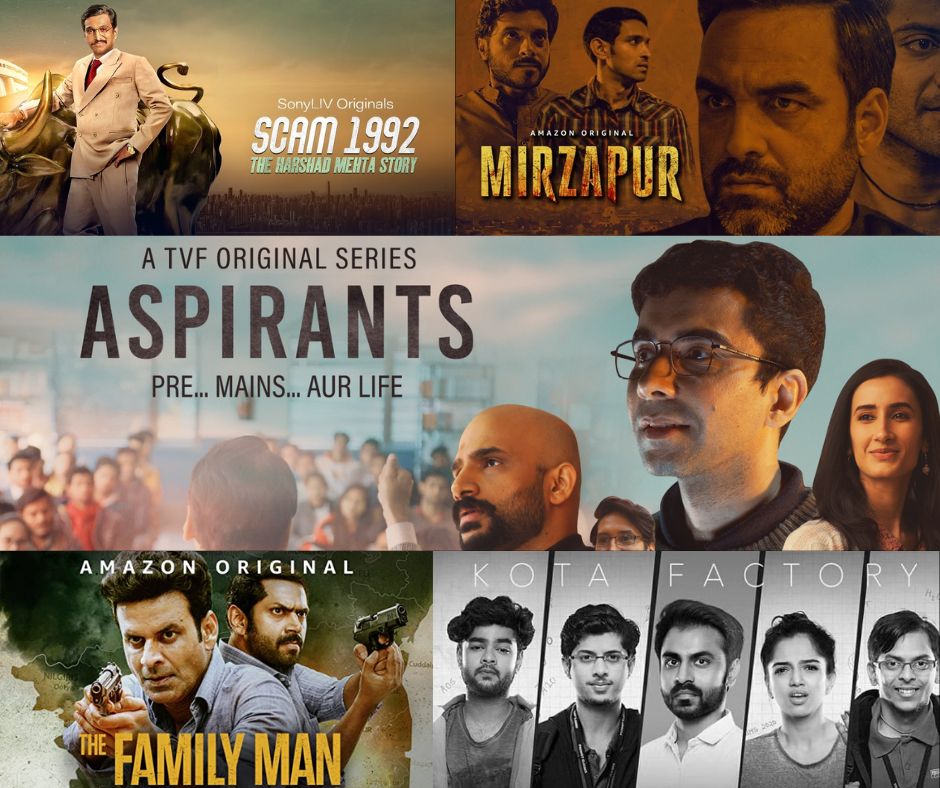 Sacred Games', 'Scam 1992', 'The Family Man', 'Aspirants' among