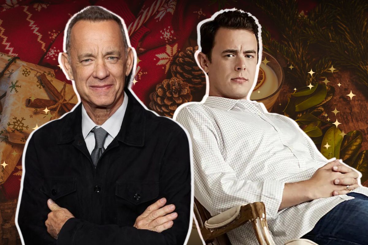 Tom Hanks and Colin Hanks - celebrate christmas