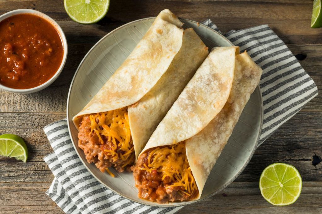Breakfast Burrito Melted Cheese