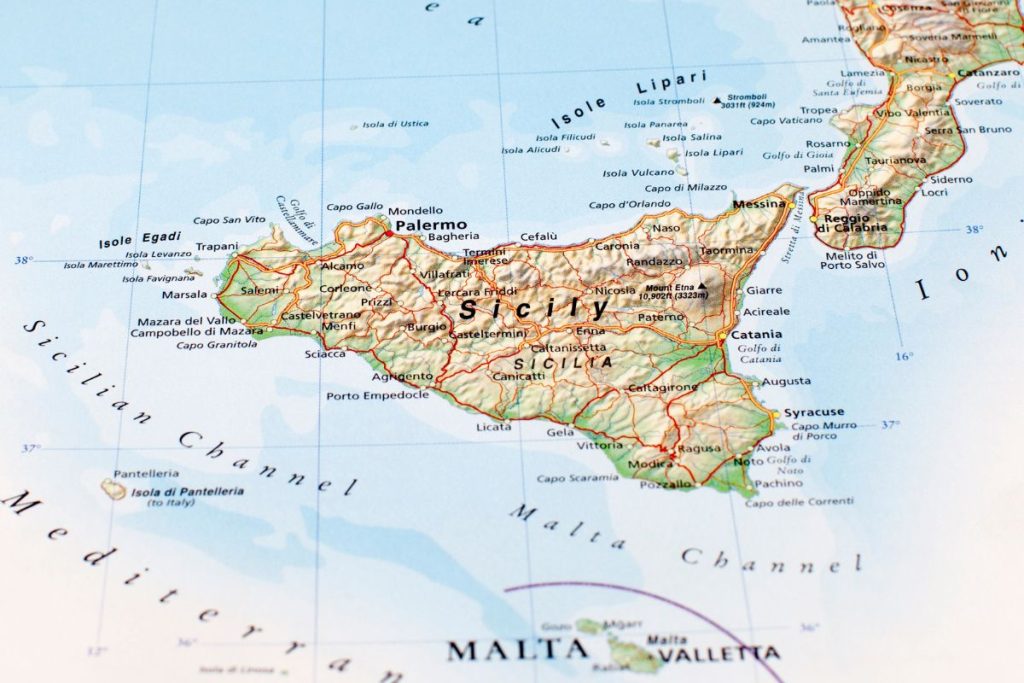 map of sicily