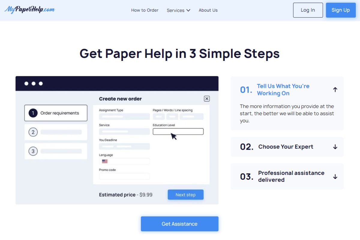 MyPaperHelp steps