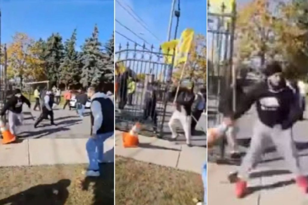 khalistani attack on hindu temple