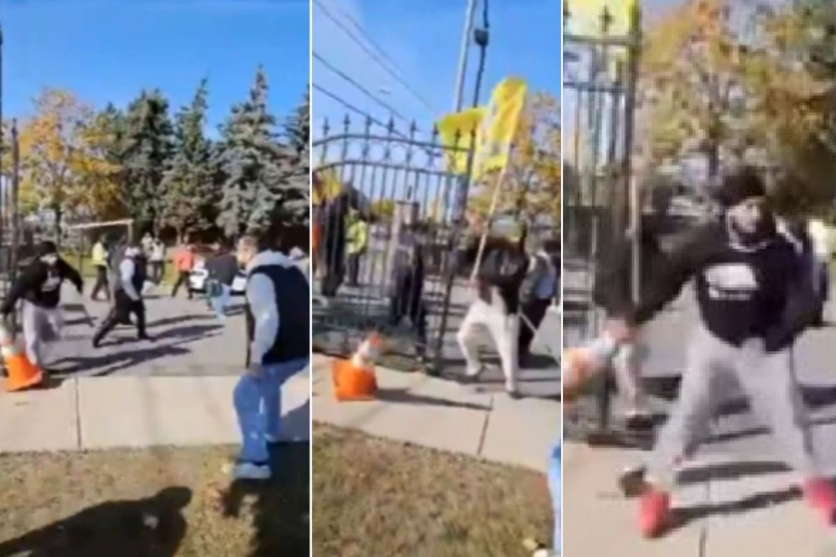 khalistani attack on hindu temple